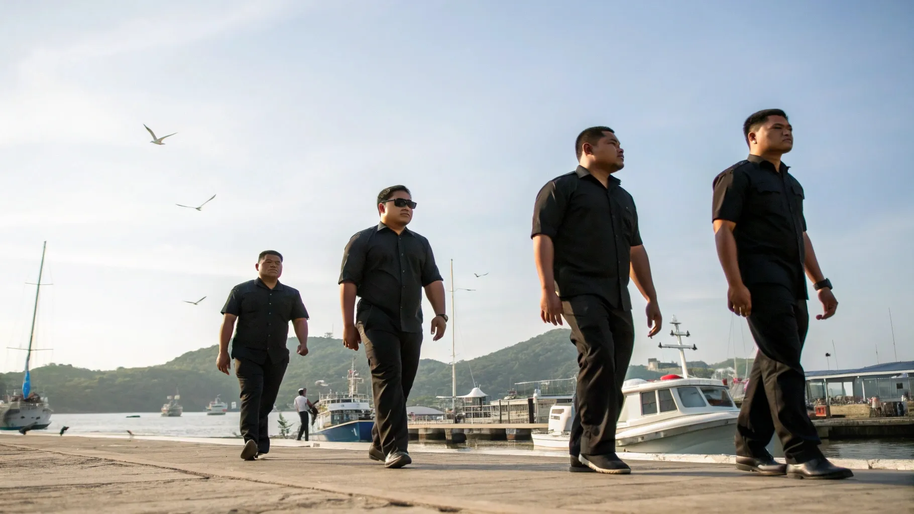 Bodyguard patroli di pelabuhan labuan bajo | Labuan Bajo Security